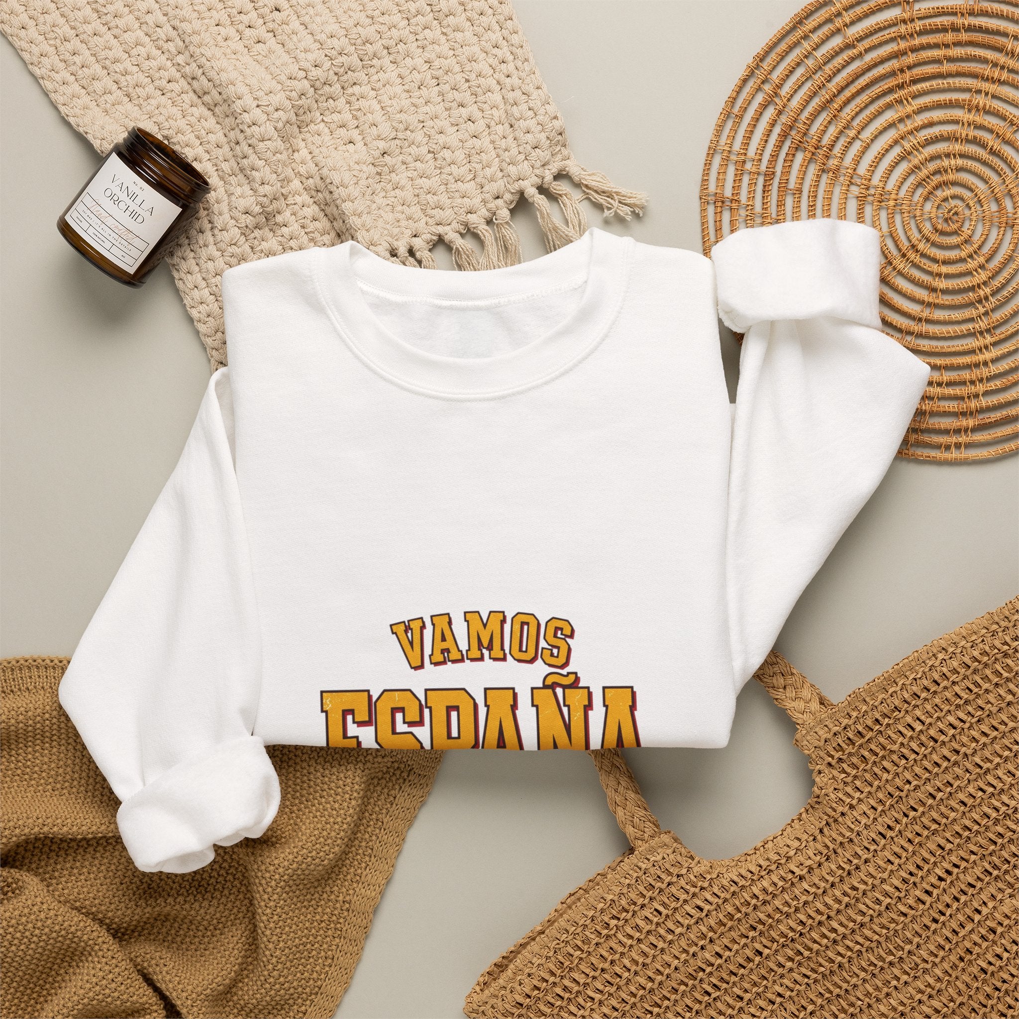 Vamos España Match Day Sweatshirt | Spain Soccer Pride, Red & Yellow